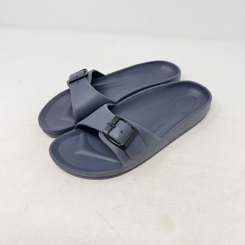 Esmara Slide Sandals Navy Blue Size 6 Buckle Strap Lightweight Comfort Summer